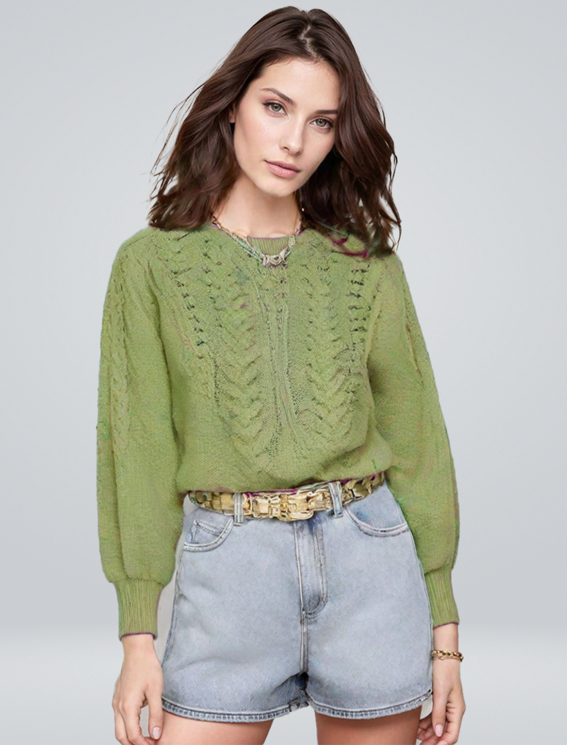 Julie | Luksusowy Sweter z Warkoczami