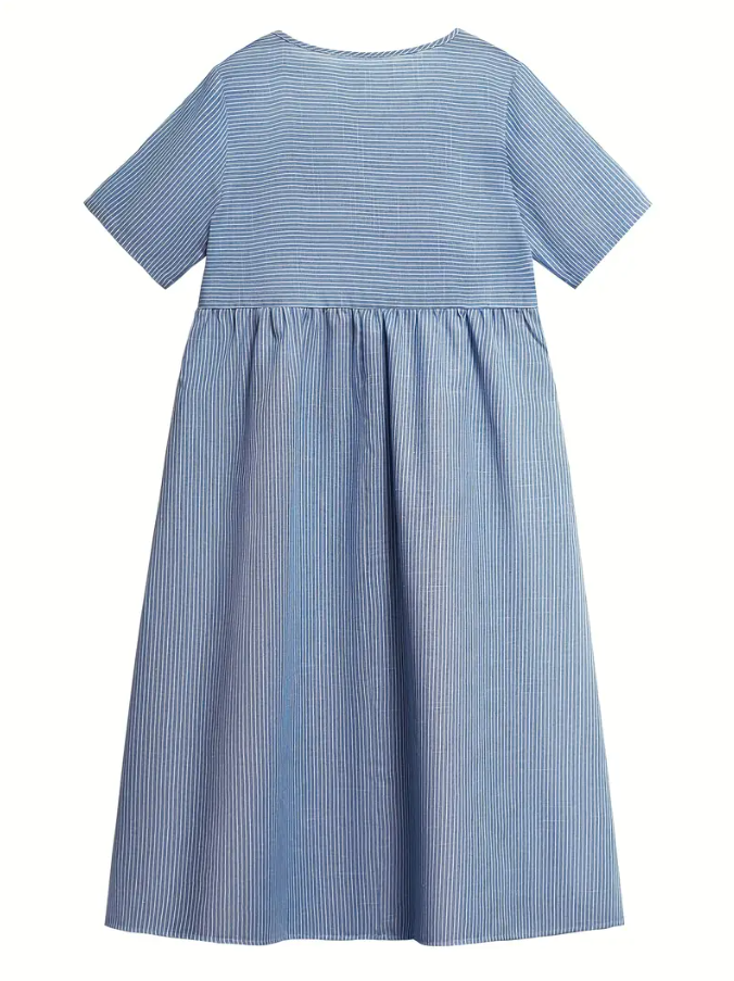 Malwina | Sukienka midi w paski dla kobiet