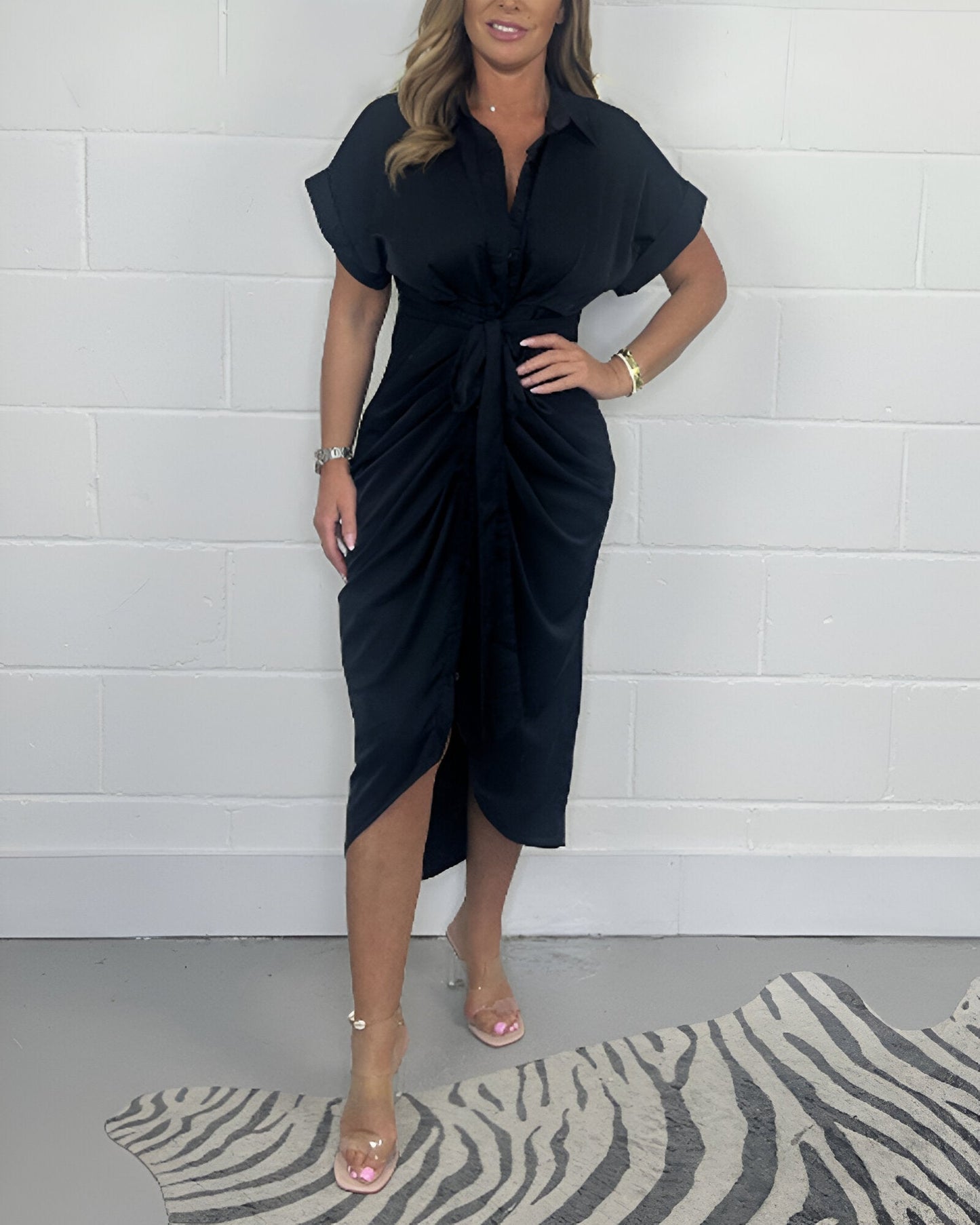 Sylwana | Elegancka plisowana sukienka