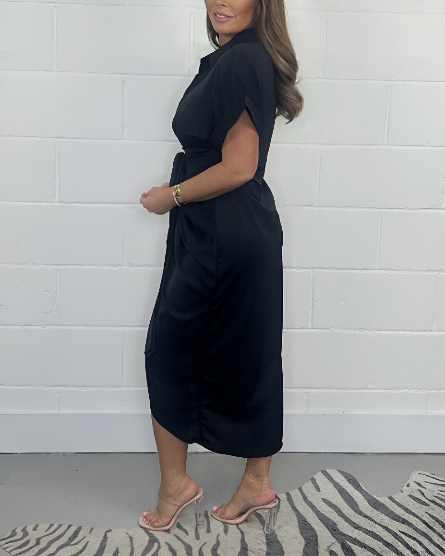 Sylwana | Elegancka plisowana sukienka