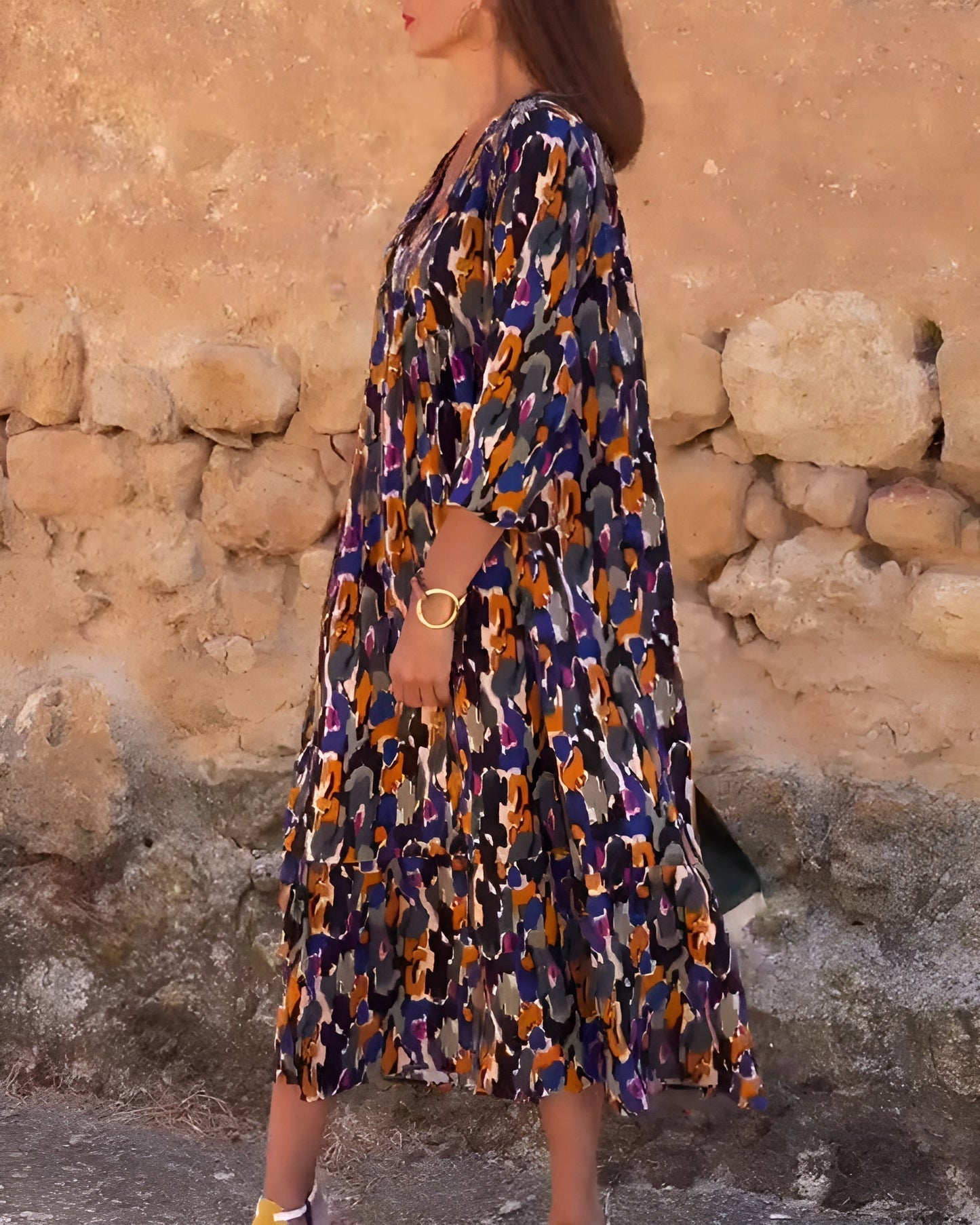 Kasia | Wyrazista sukienka midi dla swobodnej elegancji