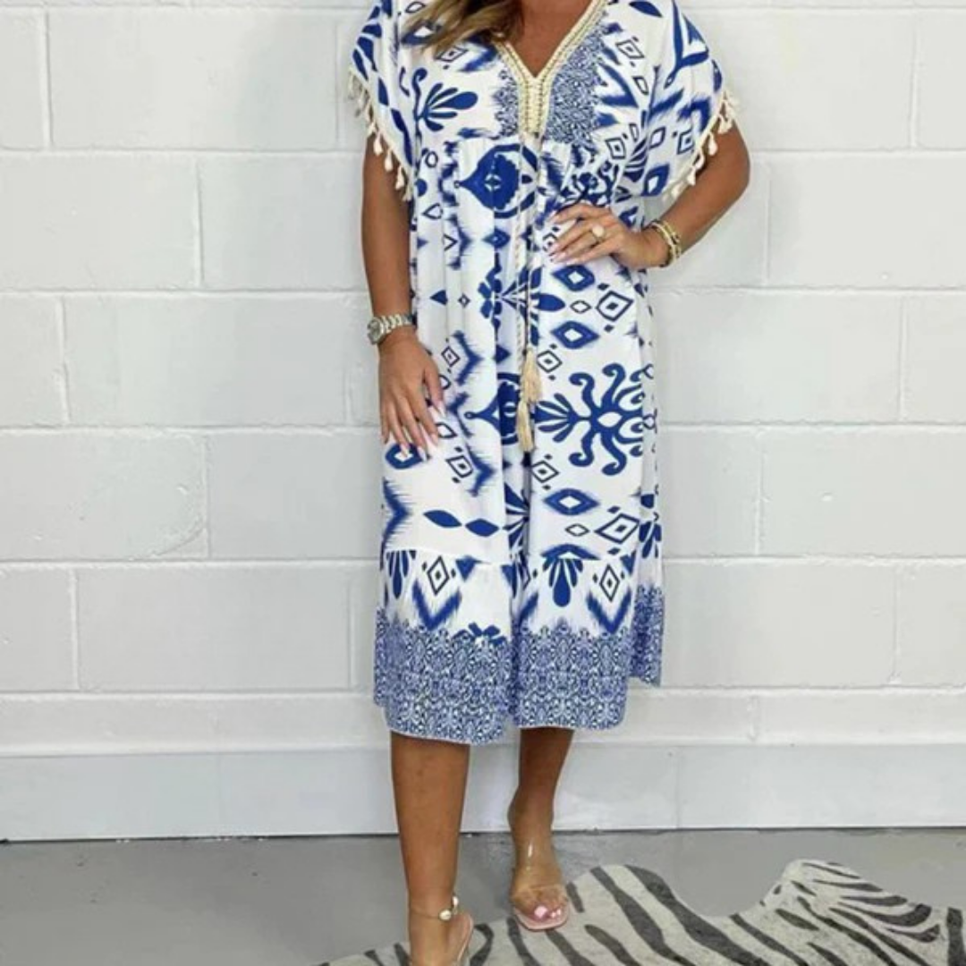 Nadia | Letnia sukienka z frędzlami