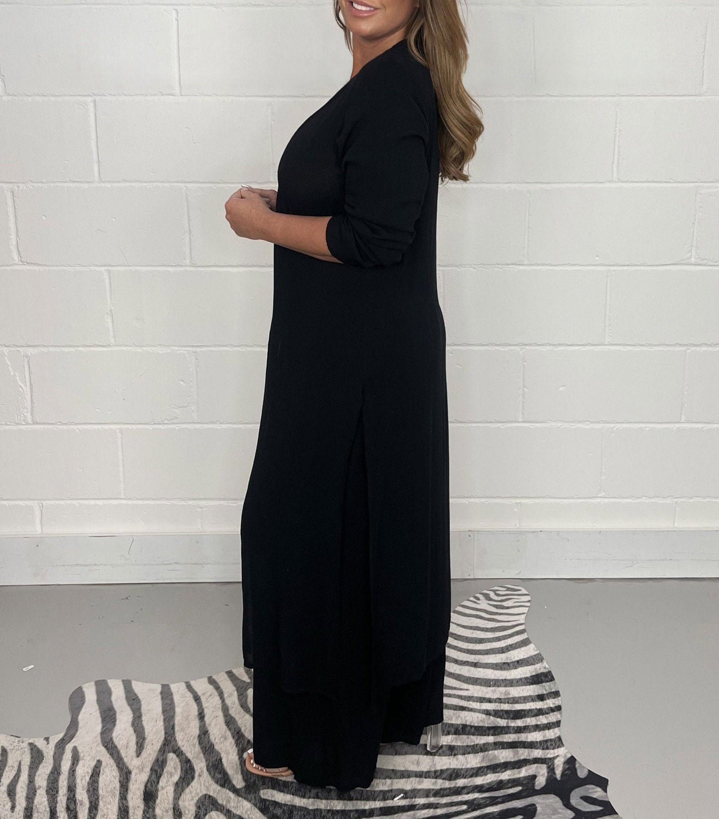 Carla™ | V-Wycięcie Rozcięcie Casual Dwuczęściowy Zestaw