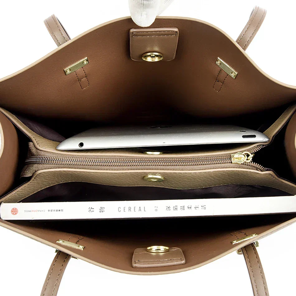 Elegancka torba na co dzień o skórzanym wyglądzie