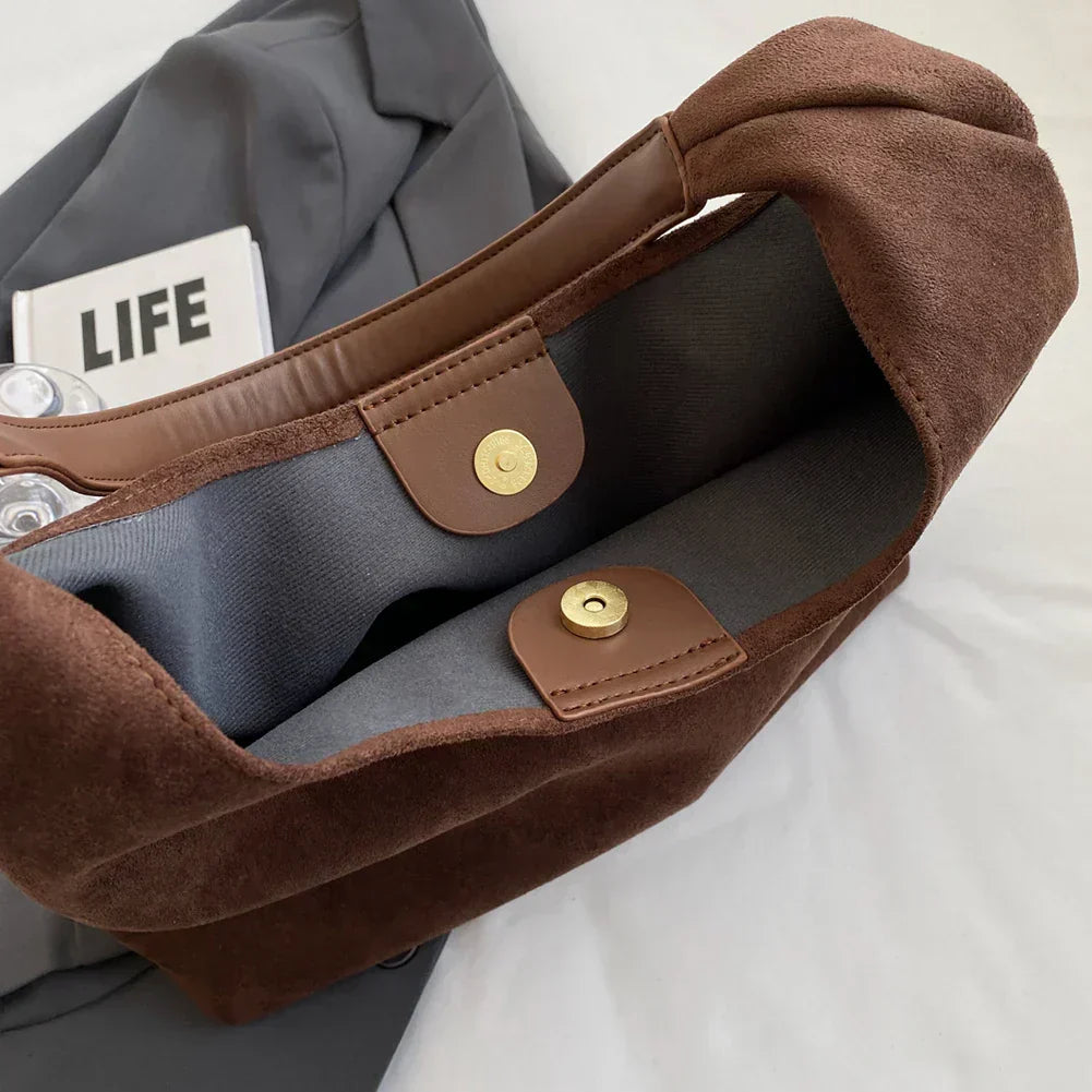 freja™ – Elegancka, miękka torebka na ramię w stylu zamszowym