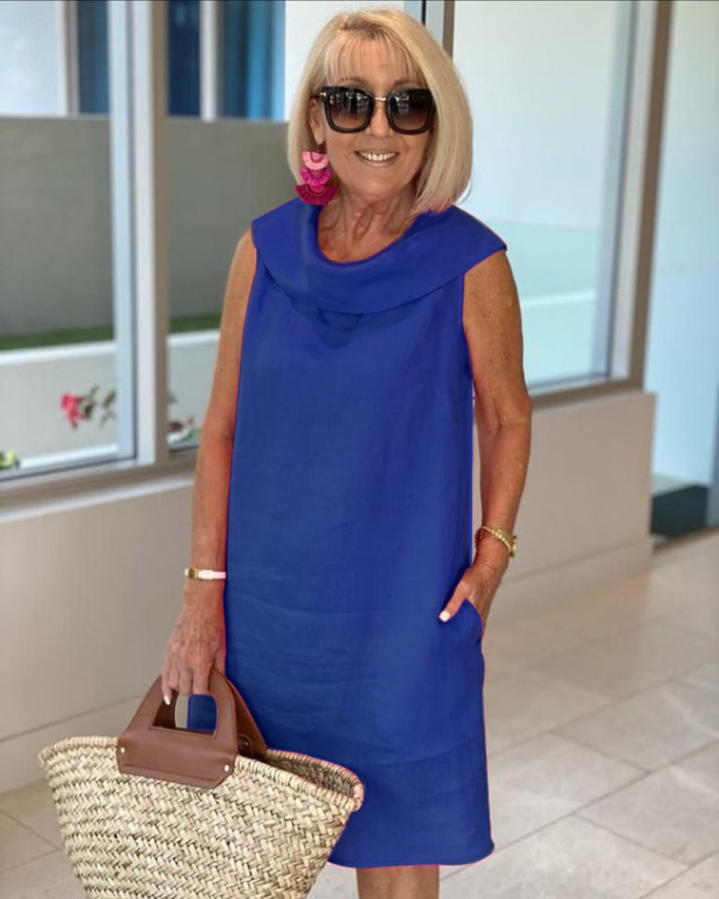 Judyta | Oszałamiająca mini sukienka z kołnierzykiem