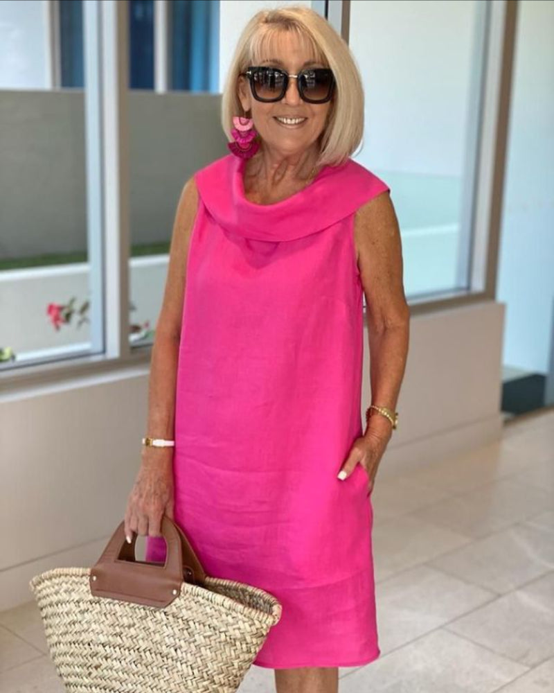 Judyta | Oszałamiająca mini sukienka z kołnierzykiem