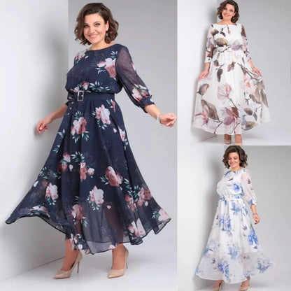 Marlena | Elegancka sukienka maxi w kwiaty
