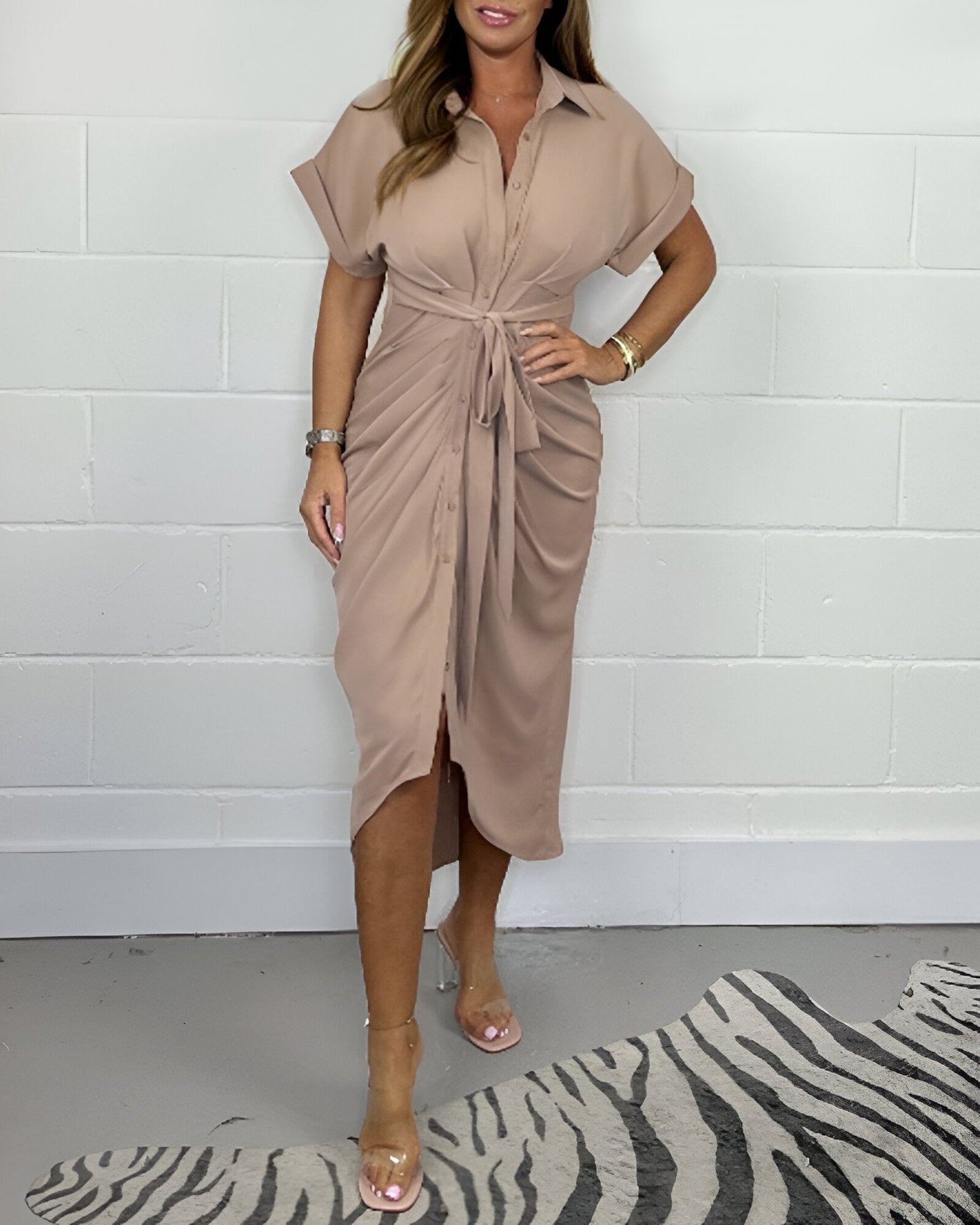 Sylwana | Elegancka plisowana sukienka