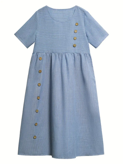 Malwina | Sukienka midi w paski dla kobiet