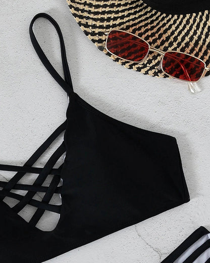 Elicia - Odważny Bikini z Krzyżującymi się Ramiączkami