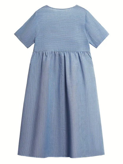 Malwina | Sukienka midi w paski dla kobiet