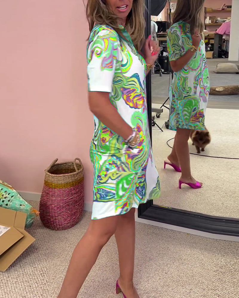 Nuvola™ | Elegancka sukienka z nadrukiem