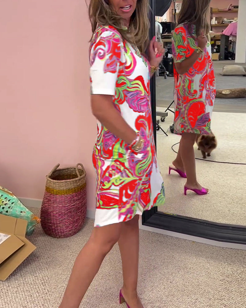 Nuvola™ | Elegancka sukienka z nadrukiem