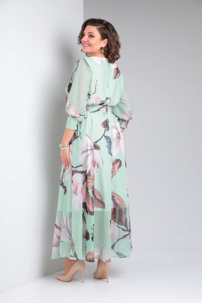 Marlena | Elegancka sukienka maxi w kwiaty