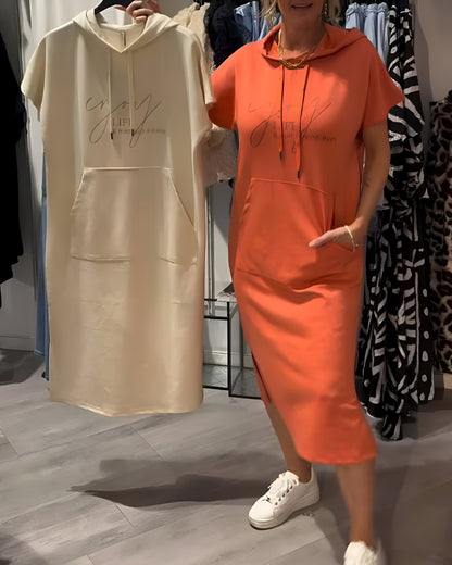 Saskia | Swobodna sukienka z kapturem