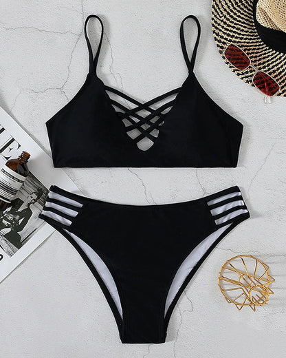 Elicia - Odważny Bikini z Krzyżującymi się Ramiączkami