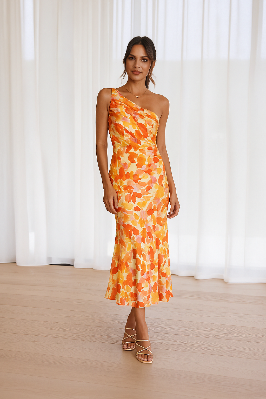 Diane | Sukienka kwiatowa z satyny