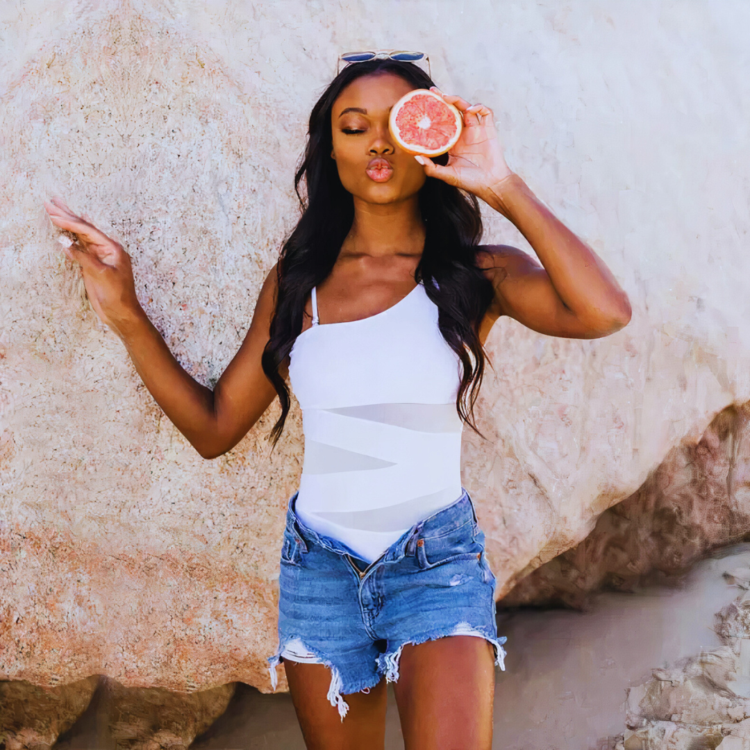 Denise - Elegancki Asymetryczny Kostium Kąpielowy