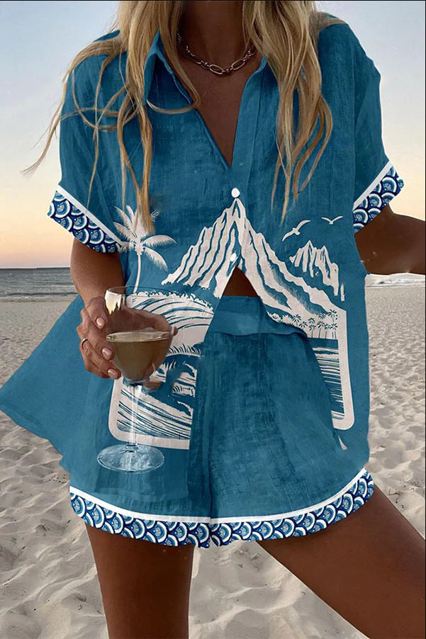 Virina™ | Krótki zestaw lniany Monte Fuji