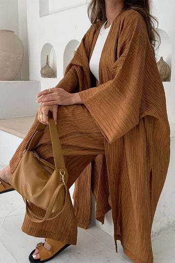 Ramona - Luźny zestaw z kardiganem i spodniami