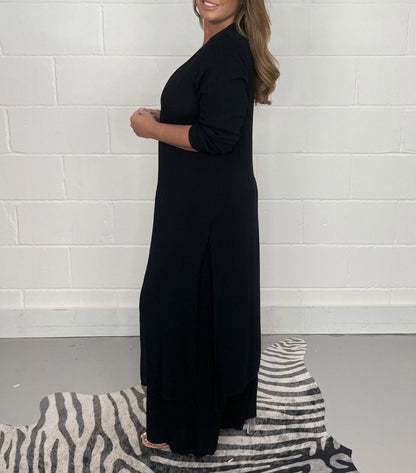 Carla™ | V-Wycięcie Rozcięcie Casual Dwuczęściowy Zestaw