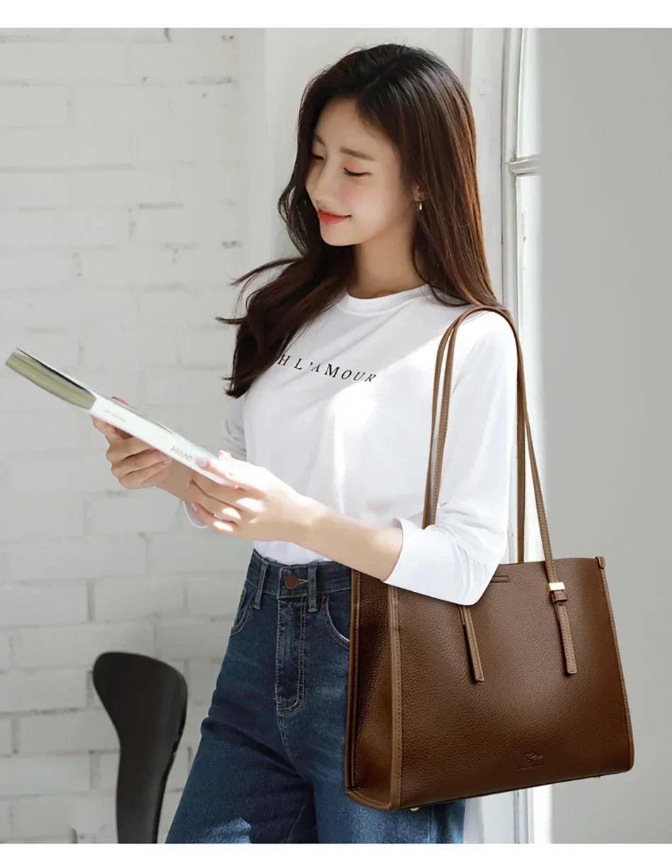 Elegancka torba na co dzień o skórzanym wyglądzie