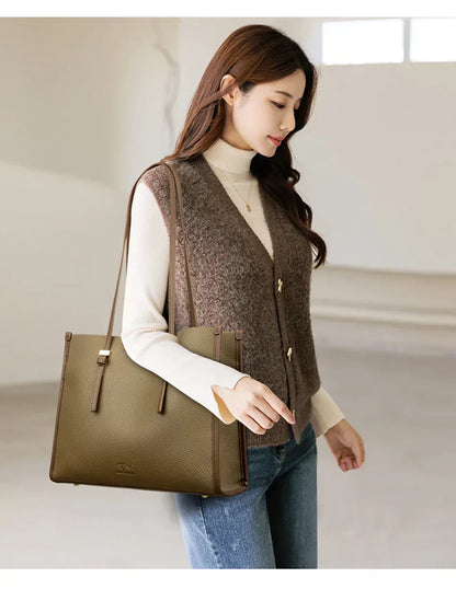 Elegancka torba na co dzień o skórzanym wyglądzie