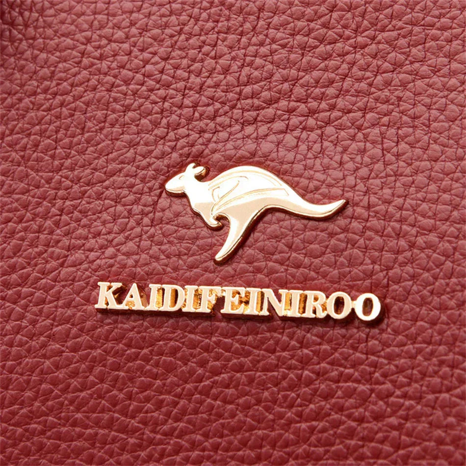 maria™ – Bordowa Torebka Ręczna z Podwójnymi Uchwytami