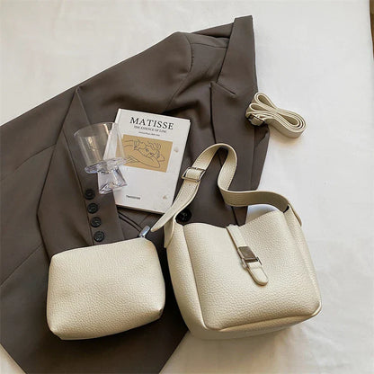 Iris™ – Nowoczesna torba typu bucket o skórzanym wyglądzie