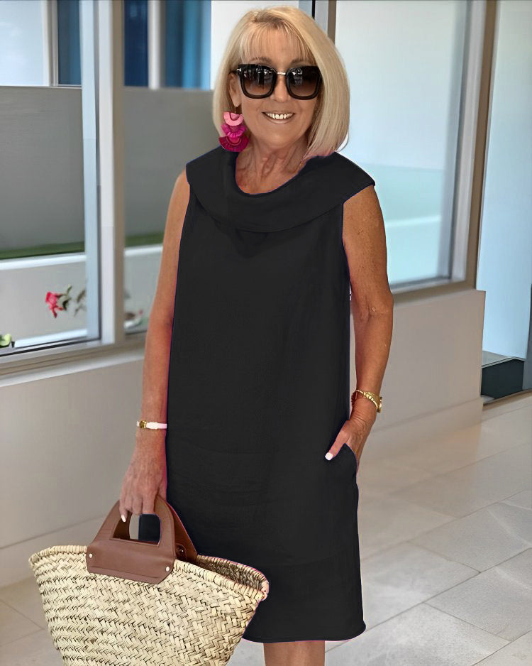 Judyta | Oszałamiająca mini sukienka z kołnierzykiem